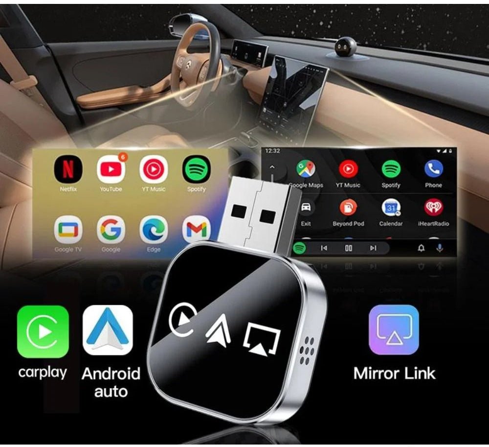 Adaptateur CarPlay sans fil 3 - en - 1 (Apple/Android) - Raukner.com