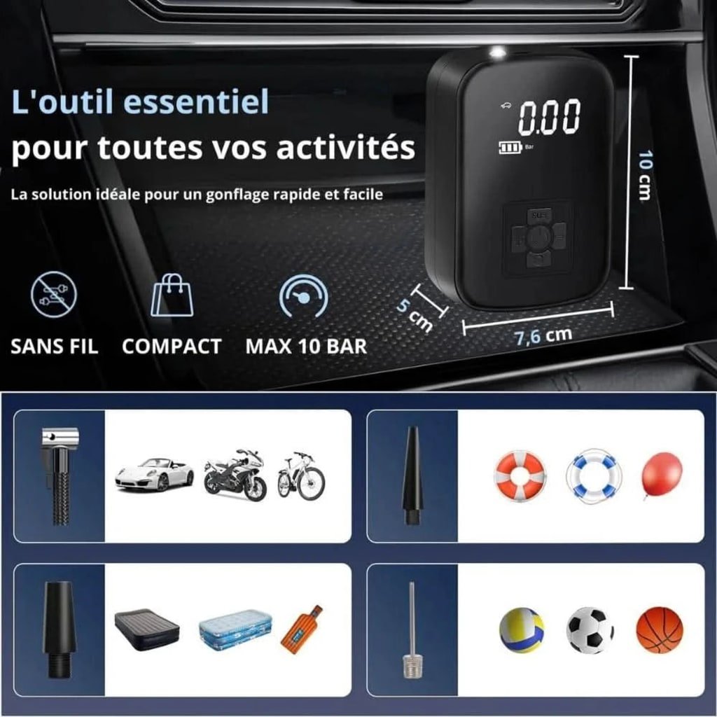 Pompe à Air Portable - Kit Complet - Raukner.com